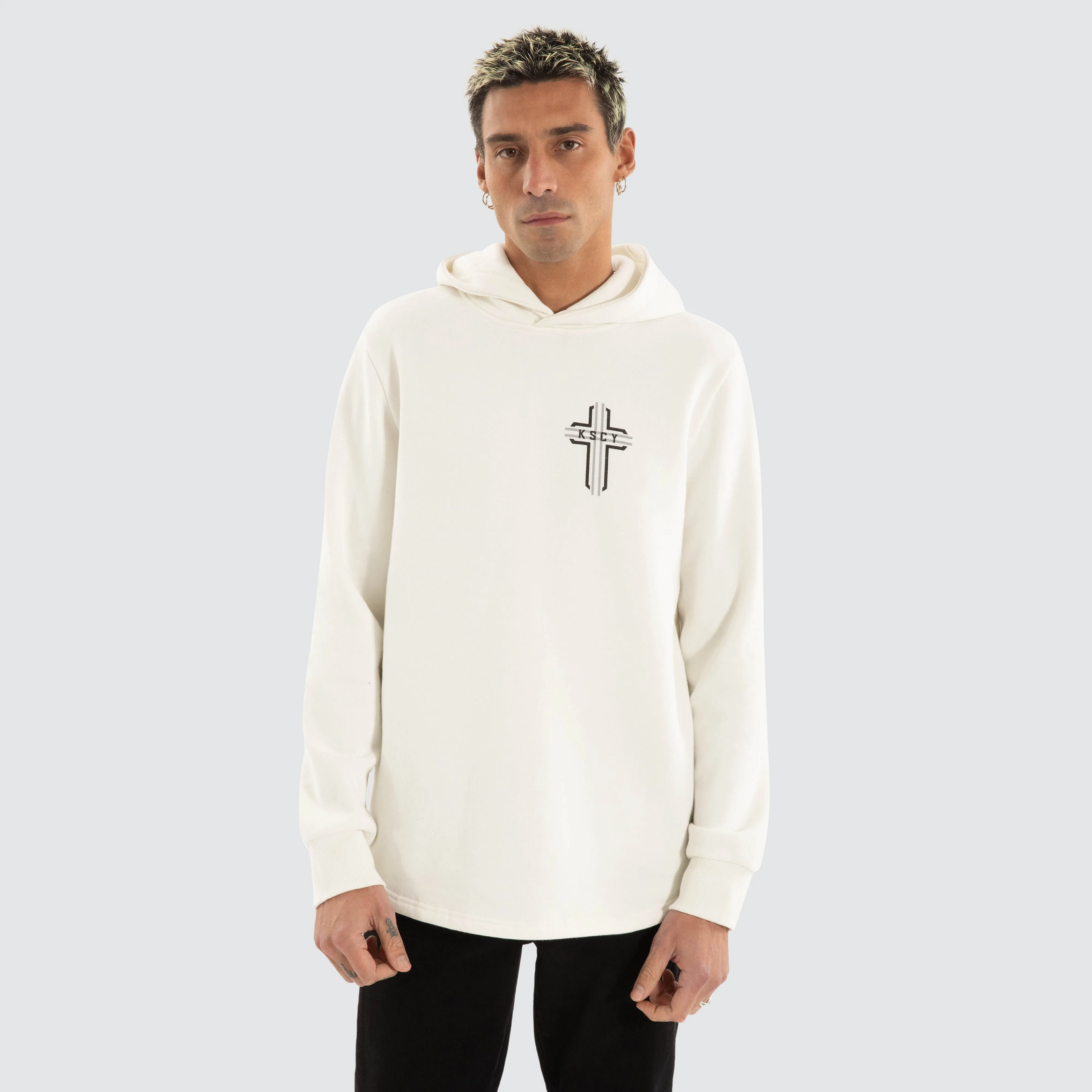 Outpost Dual Curved Hoodie Blanc de Blanc