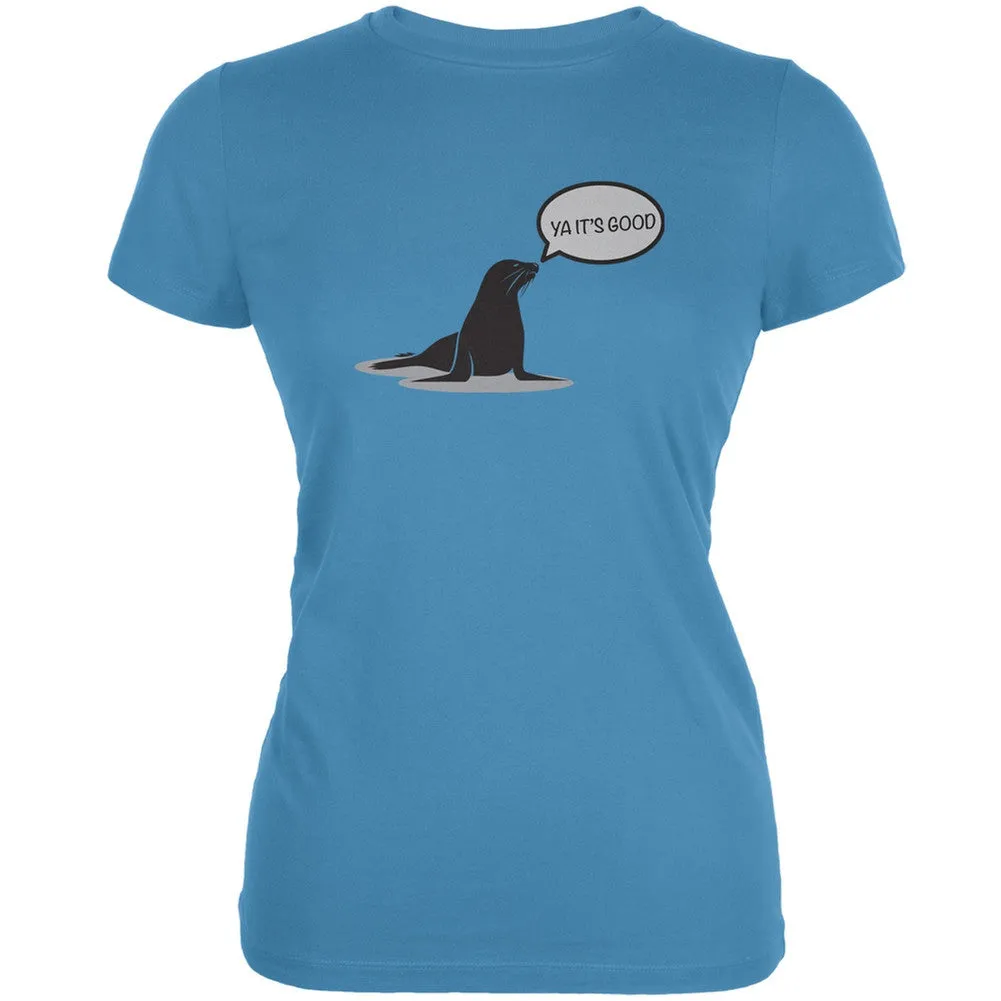 PAWS - Seal Of Approval Aqua Juniors Soft T-Shirt