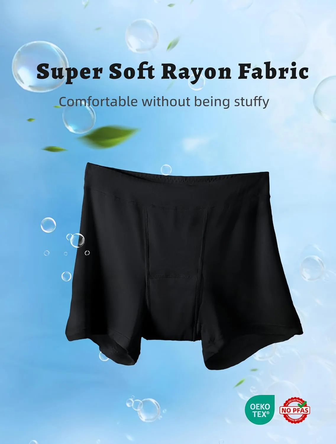 Period Underwear for Women Boyshorts Period Panties Heavy Flow Period Boxers Leakproof Underwear Pack of 2