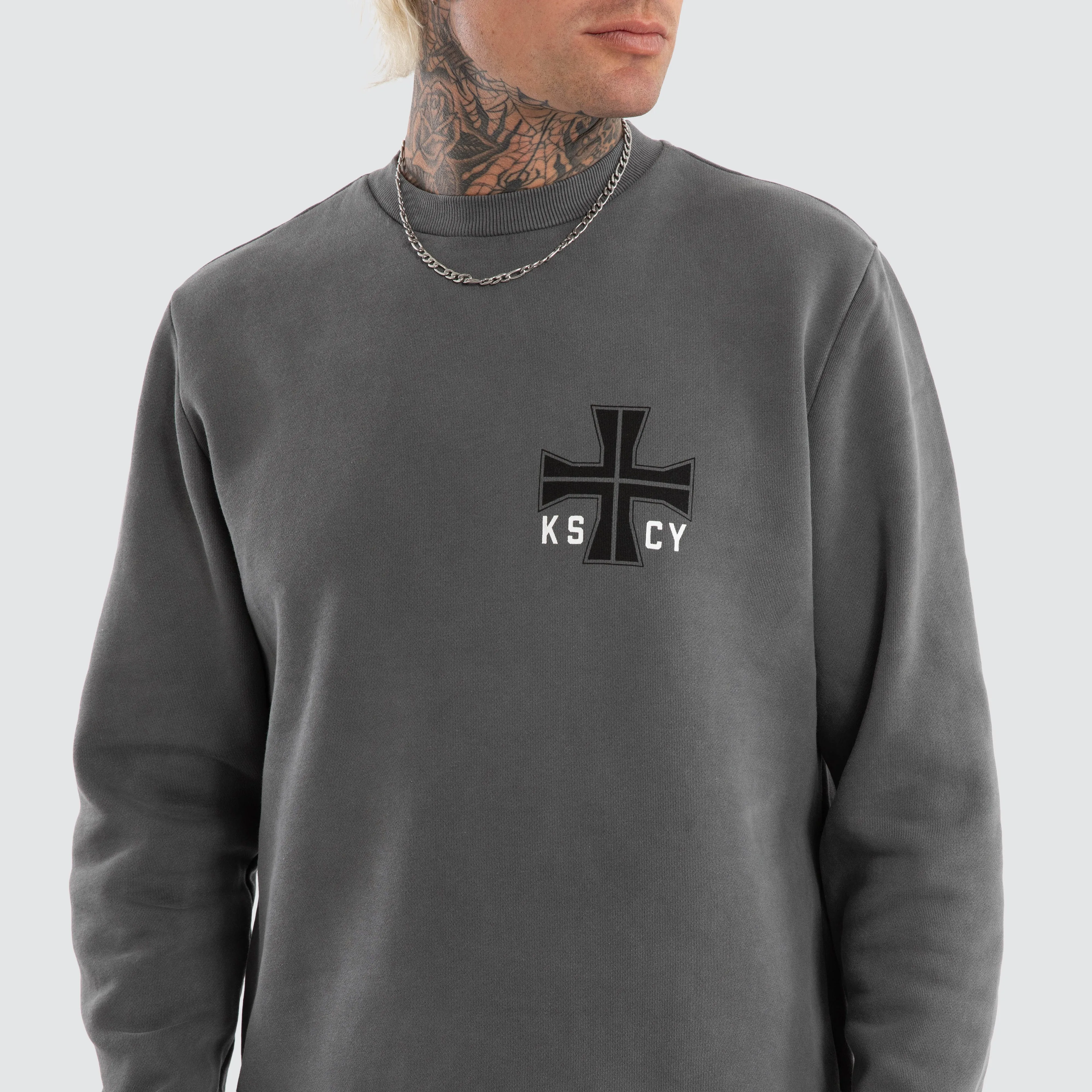 Plaza Dual Curved Sweater Pigment charcoal