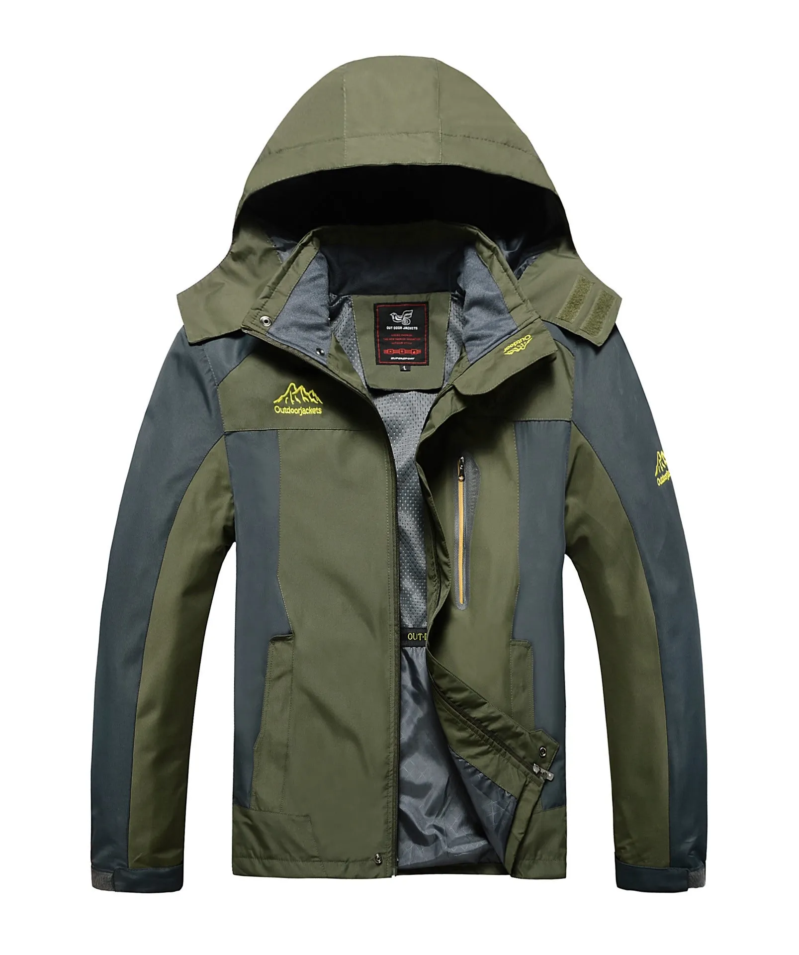 Plus Size Outdoor Sport Climbing Water Resistant Hooded Jacket