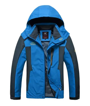 Plus Size Outdoor Sport Climbing Water Resistant Hooded Jacket