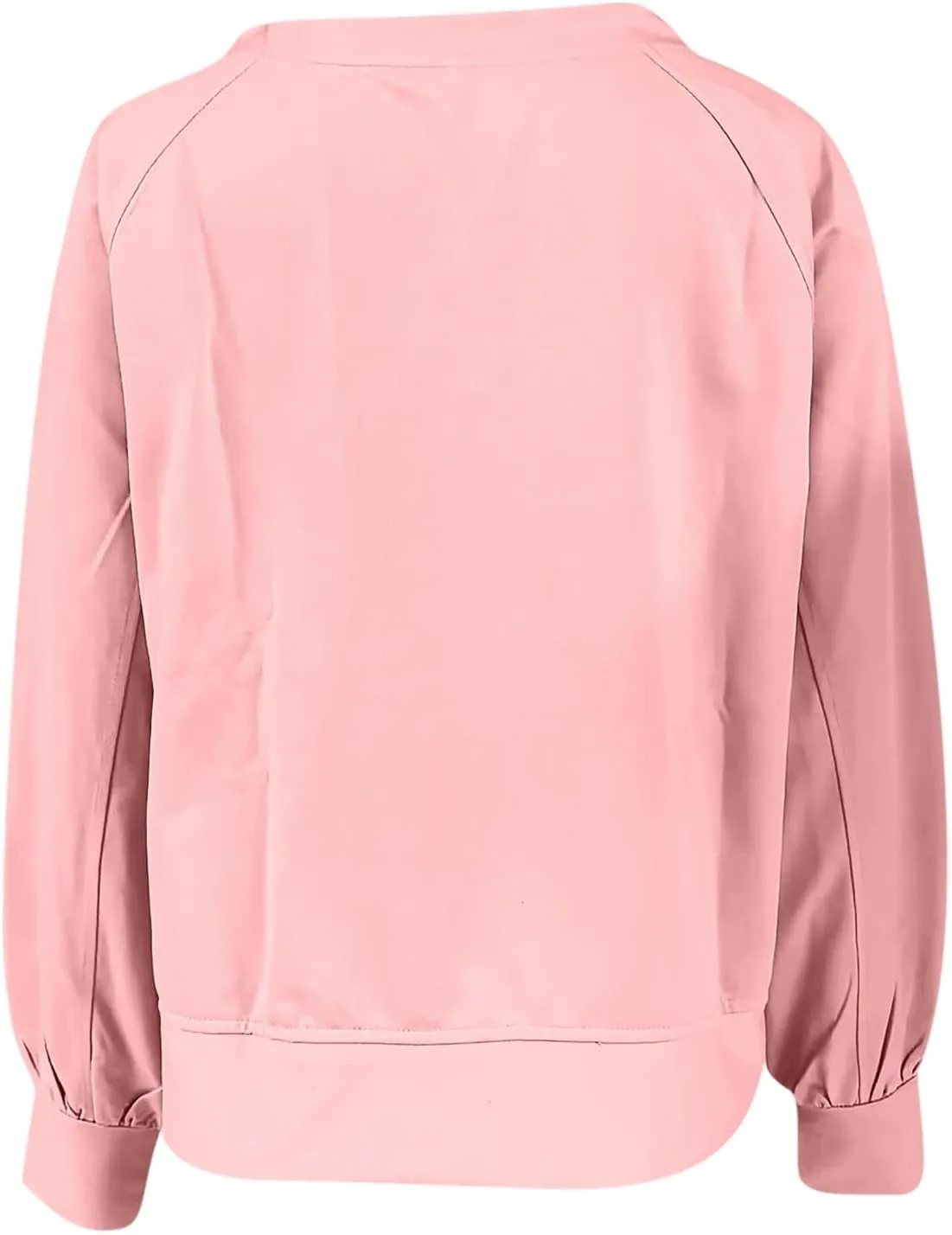 Pockets Hoodies for Women Long Sleeve Side Slit Sweatshirt Solid Crew Neck Pullover Top Dressy Casual Loose Outfits