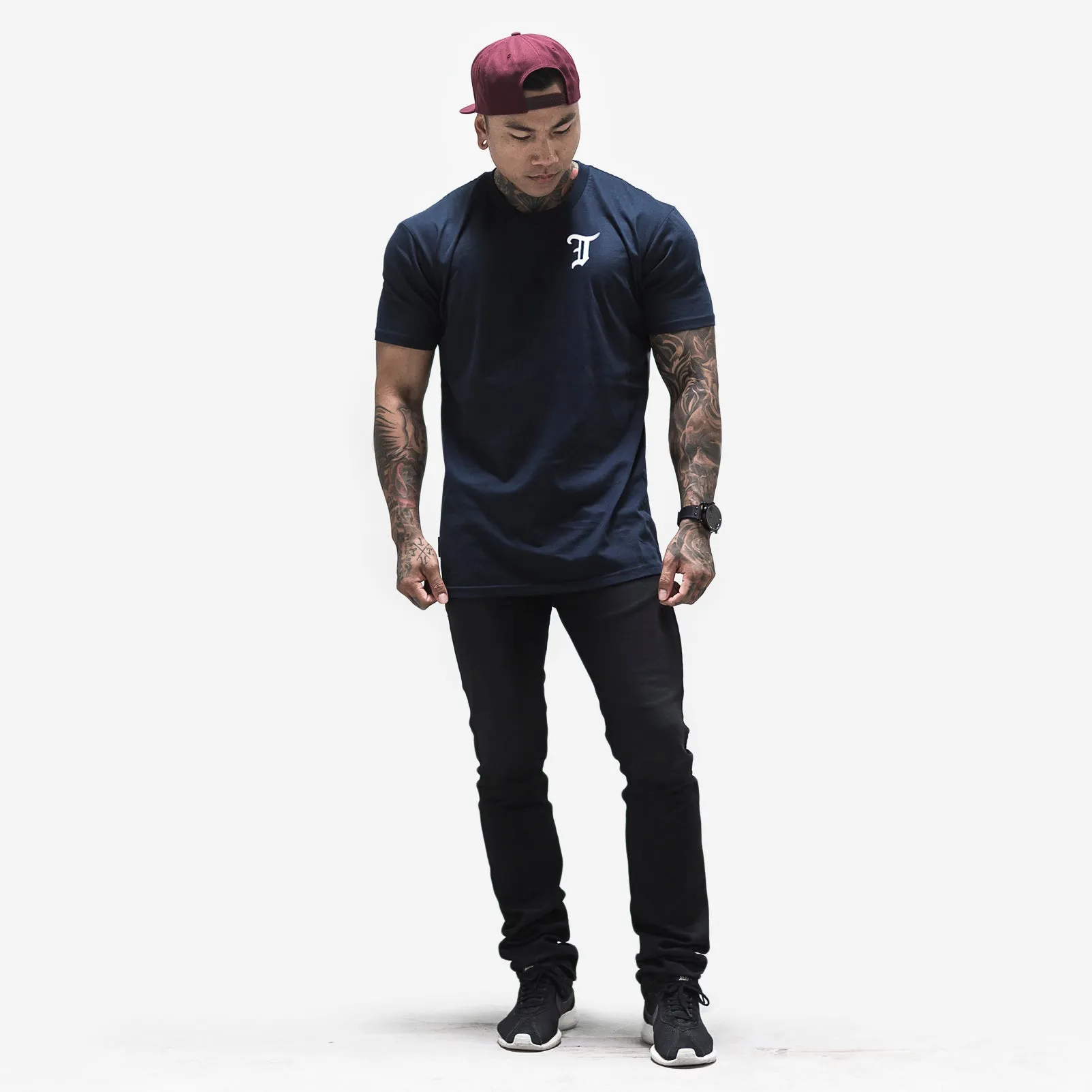 Quality Goods Tee - (Navy/White)