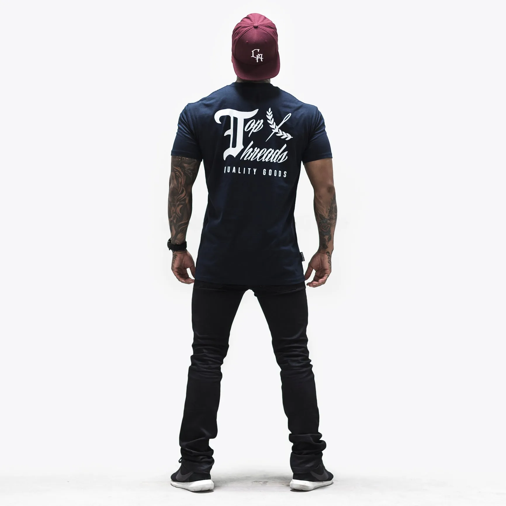 Quality Goods Tee - (Navy/White)