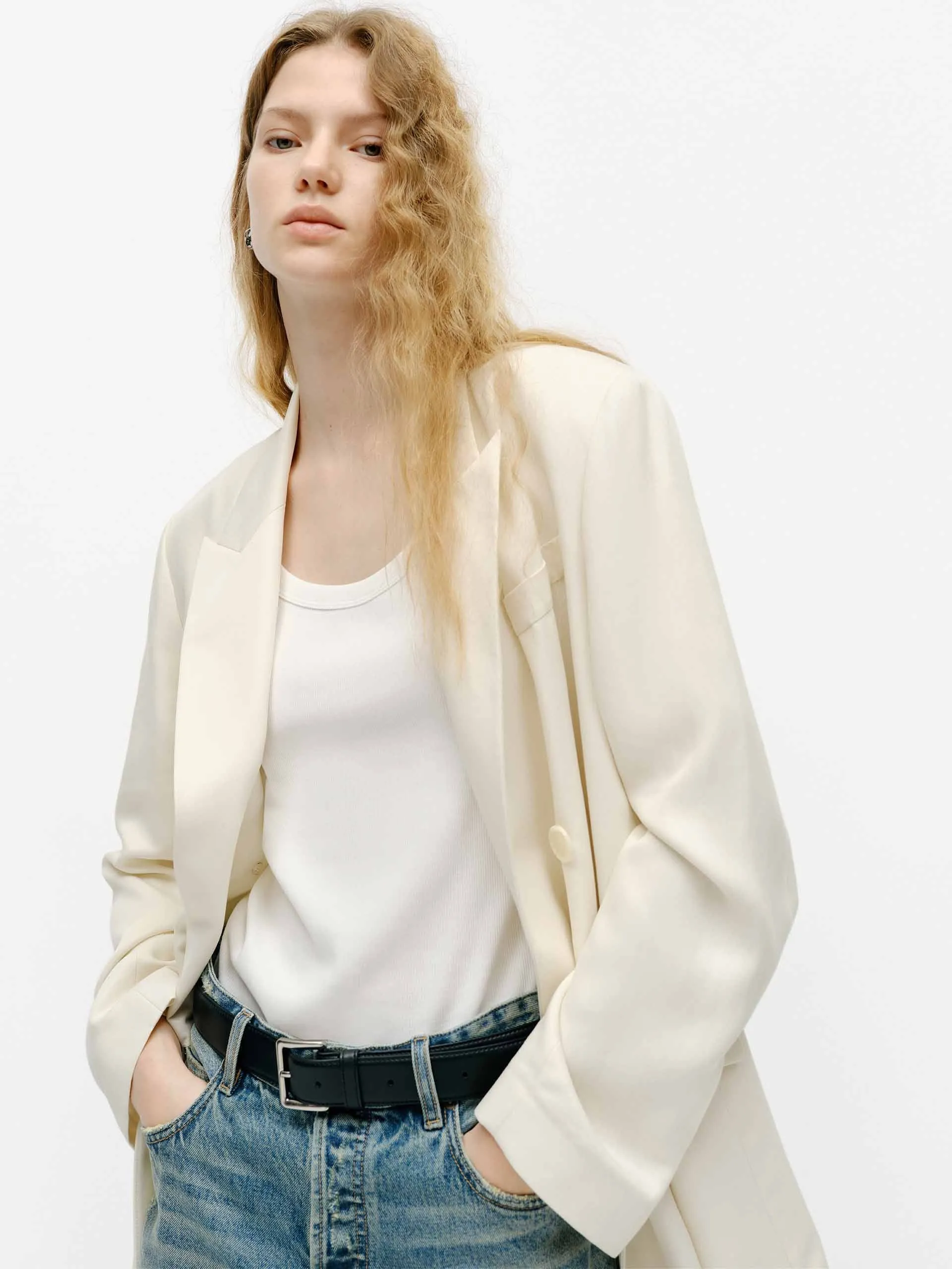 Relaxed Double Breasted Blazer