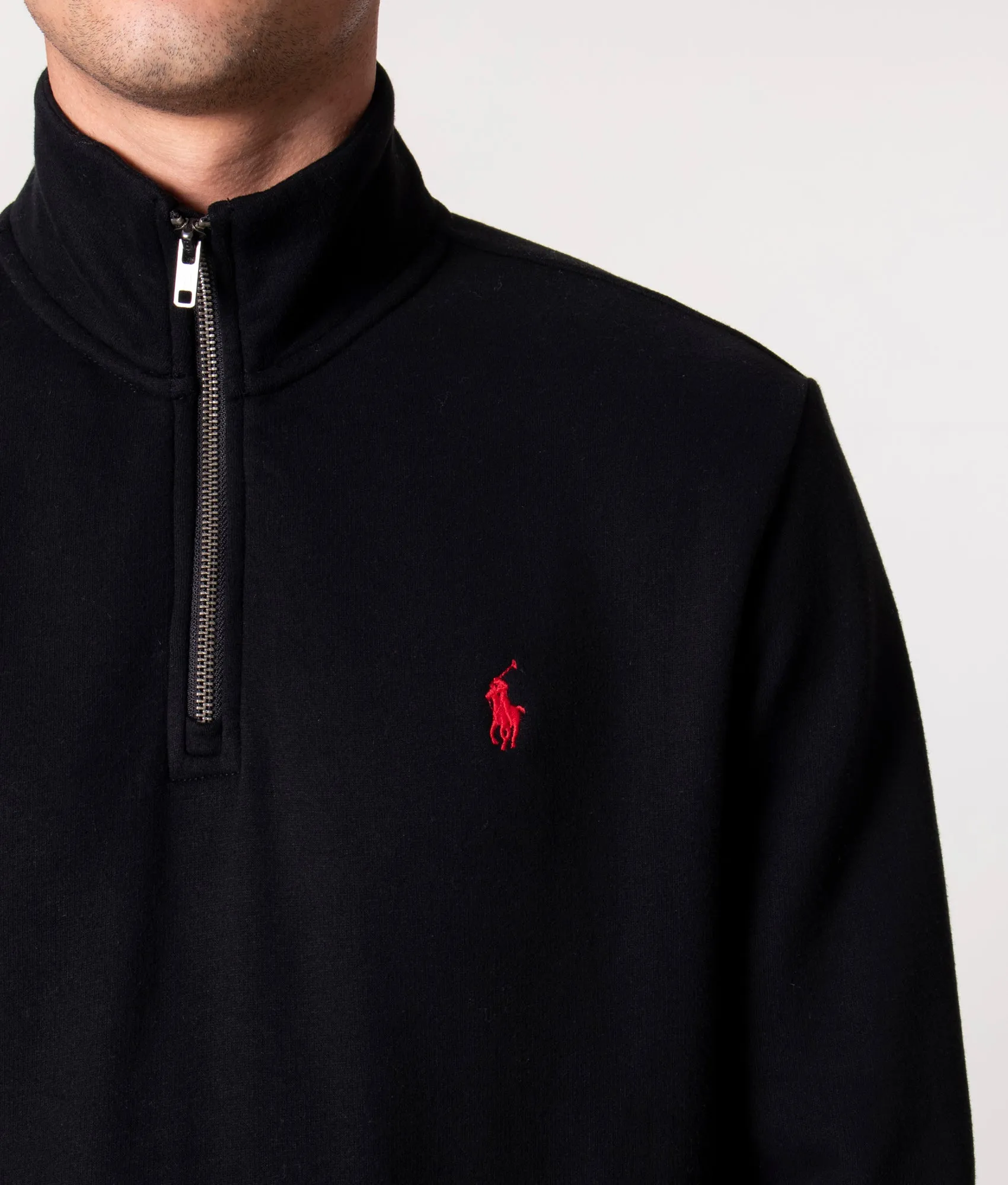 Relaxed Fit Quarter Zip RL Fleece Sweatshirt