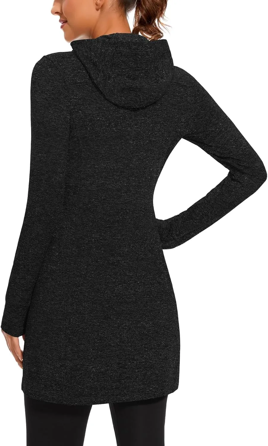 Soneven Women's Fleece Sweatshirt Dress Warm Pullover Long Sleeve Thermal Hoodie Dresses Winter Outfits with Pocket
