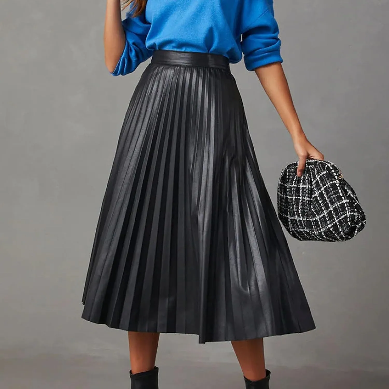 Summer Skirts 2024 Pleated Skirt Women's Length Beach Skirts Long Skirt Flowy Swing Midi Skirt Casual Skirts