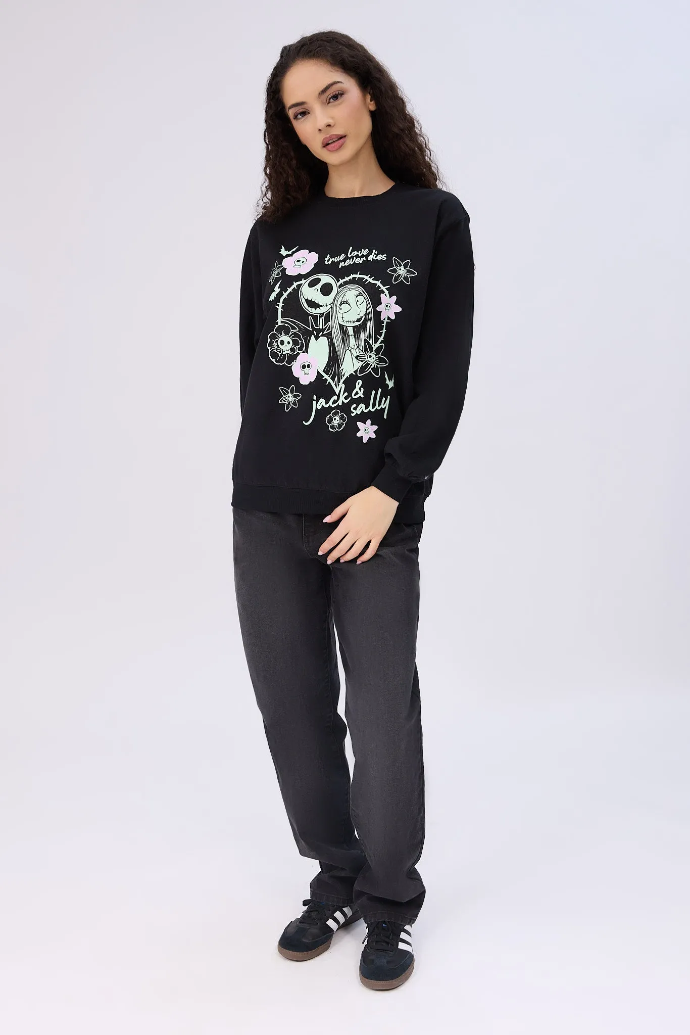 The Nightmare Before Christmas Graphic Crew Neck Sweatshirt