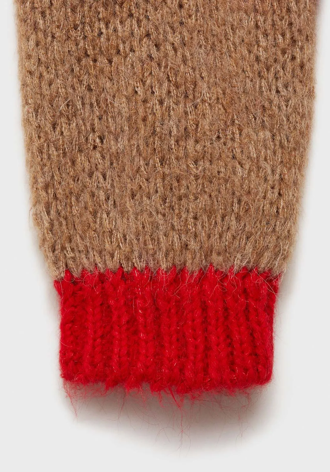 Thick knit striped jersey - Red