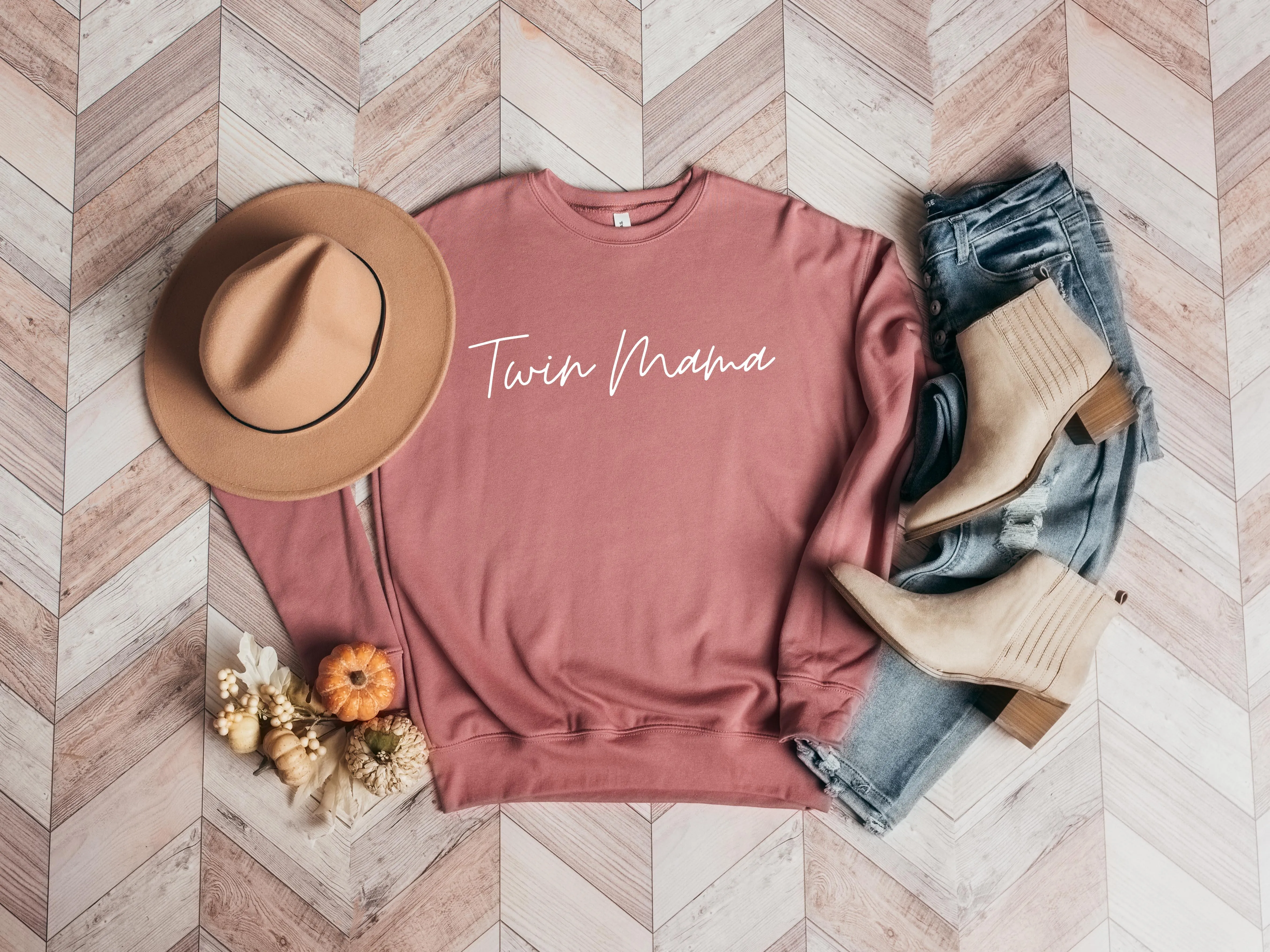 Twin Mama Sponge Fleece Crewneck Sweatshirt