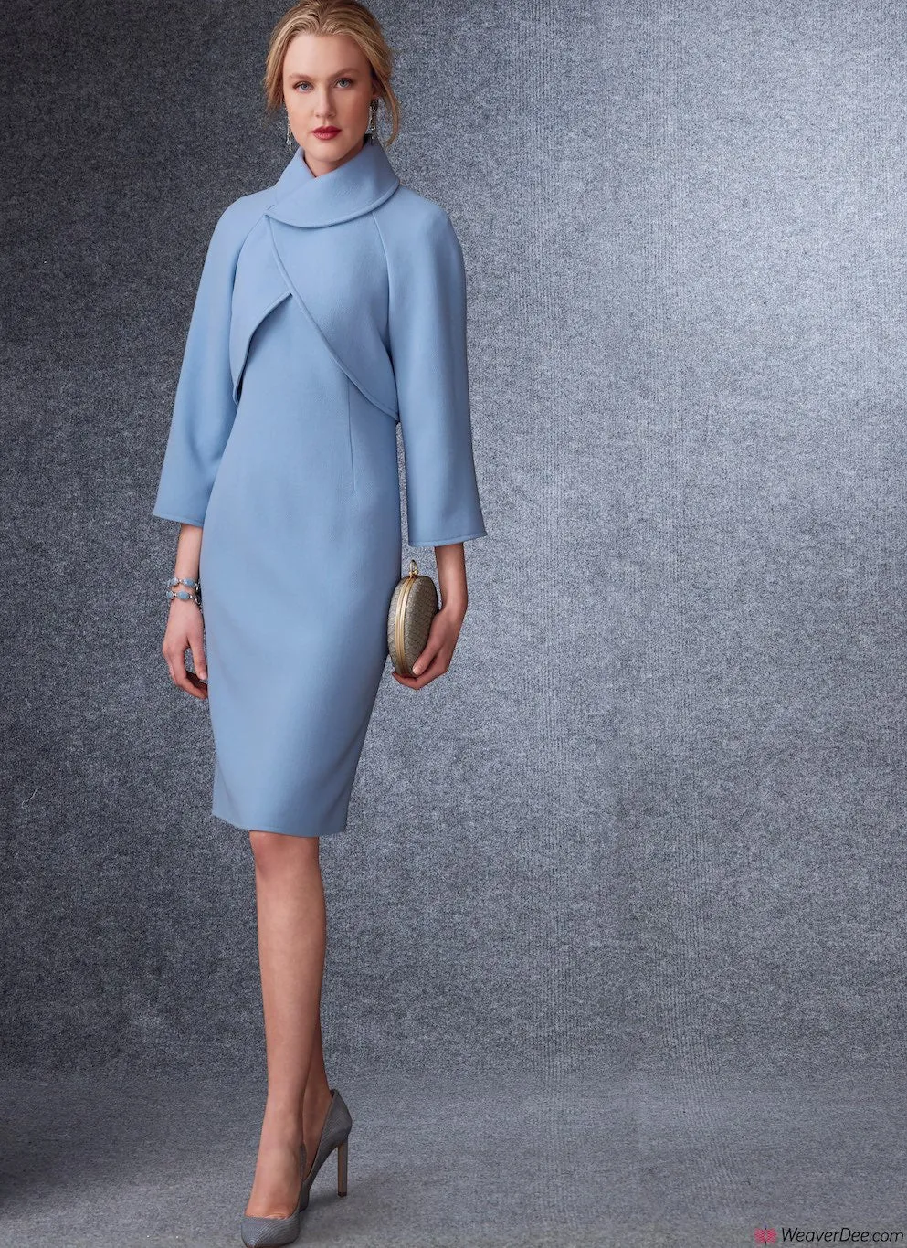 Vogue Pattern V1736 Misses' Lined Raglan-Sleeve Jacket & Funnel-Neck Dress