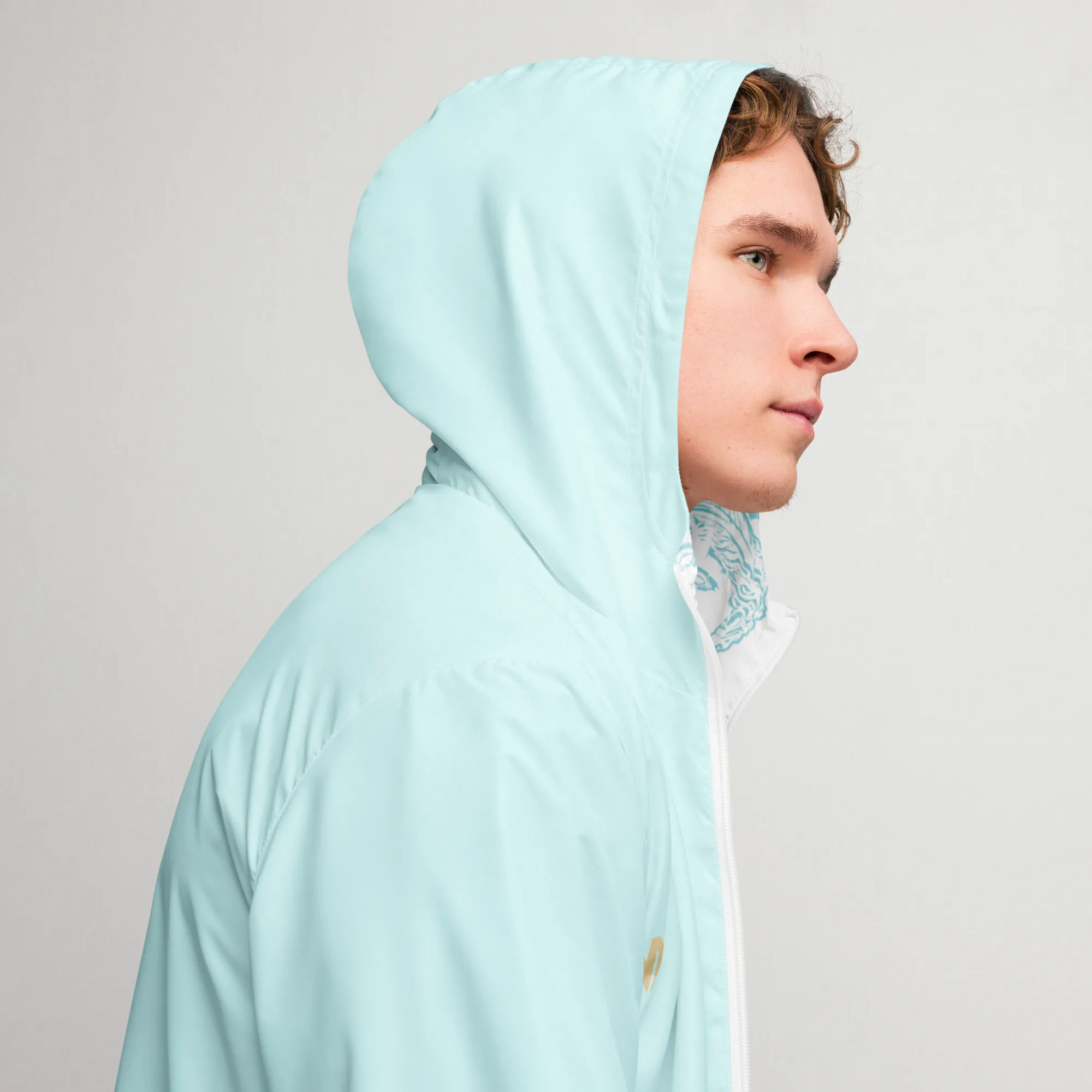 VOSRIO Hellas Athletic Turquoise Mens windbreaker