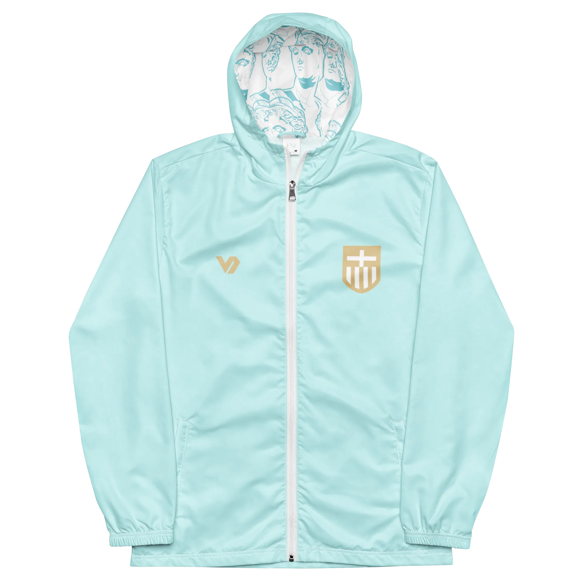 VOSRIO Hellas Athletic Turquoise Mens windbreaker