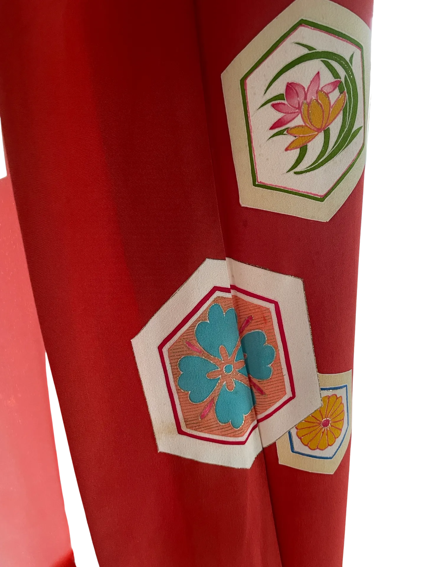 Warm Red Emblem Vintage Kimono