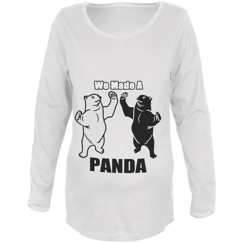 We Made A Panda Funny Maternity Soft Long Sleeve T Shirt