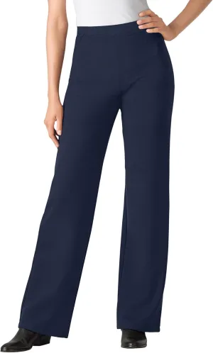 Woman Within Plus Size Wide Leg Ponte Knit Pant