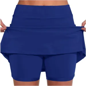 Women Mini Skirt Summer Casual Skorts for Tennis Golf A Line High Waisted Skirts with Pockets