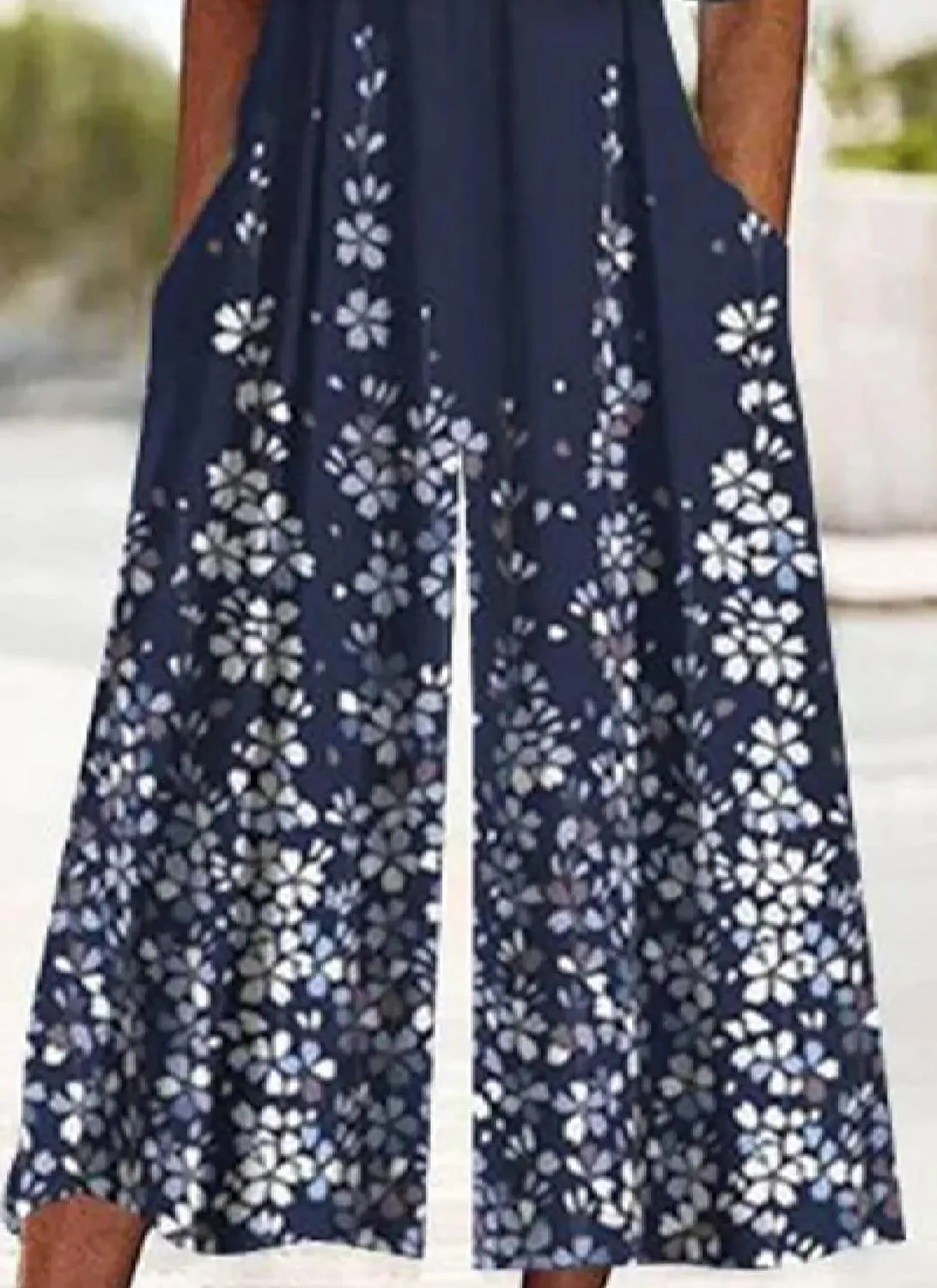 Women's Black Jumpsuits 2025 Spring Outfits Half Sleeve Elegant V Neck and Wide Leg Pants Rompers with Side Pockets