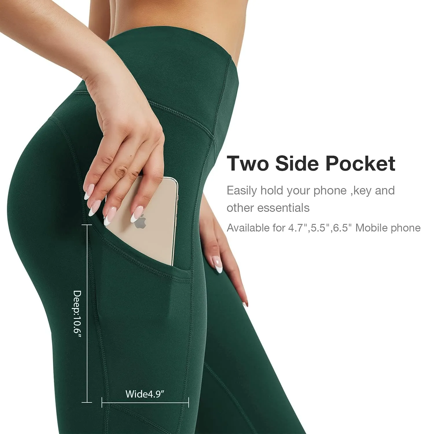 Women's Fleece Lined Leggings with Pocket Waterproof High Waisted Thermal Winter Yoga Pant for Women Workout