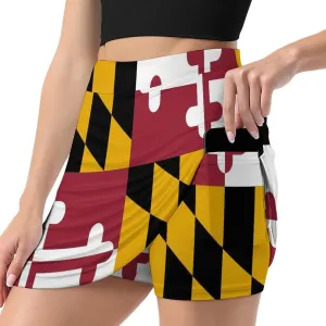 Women's High Waist A-line Short Trouser Skirt Casual Light Proof Trouser Skirt with Pocket S-3XL