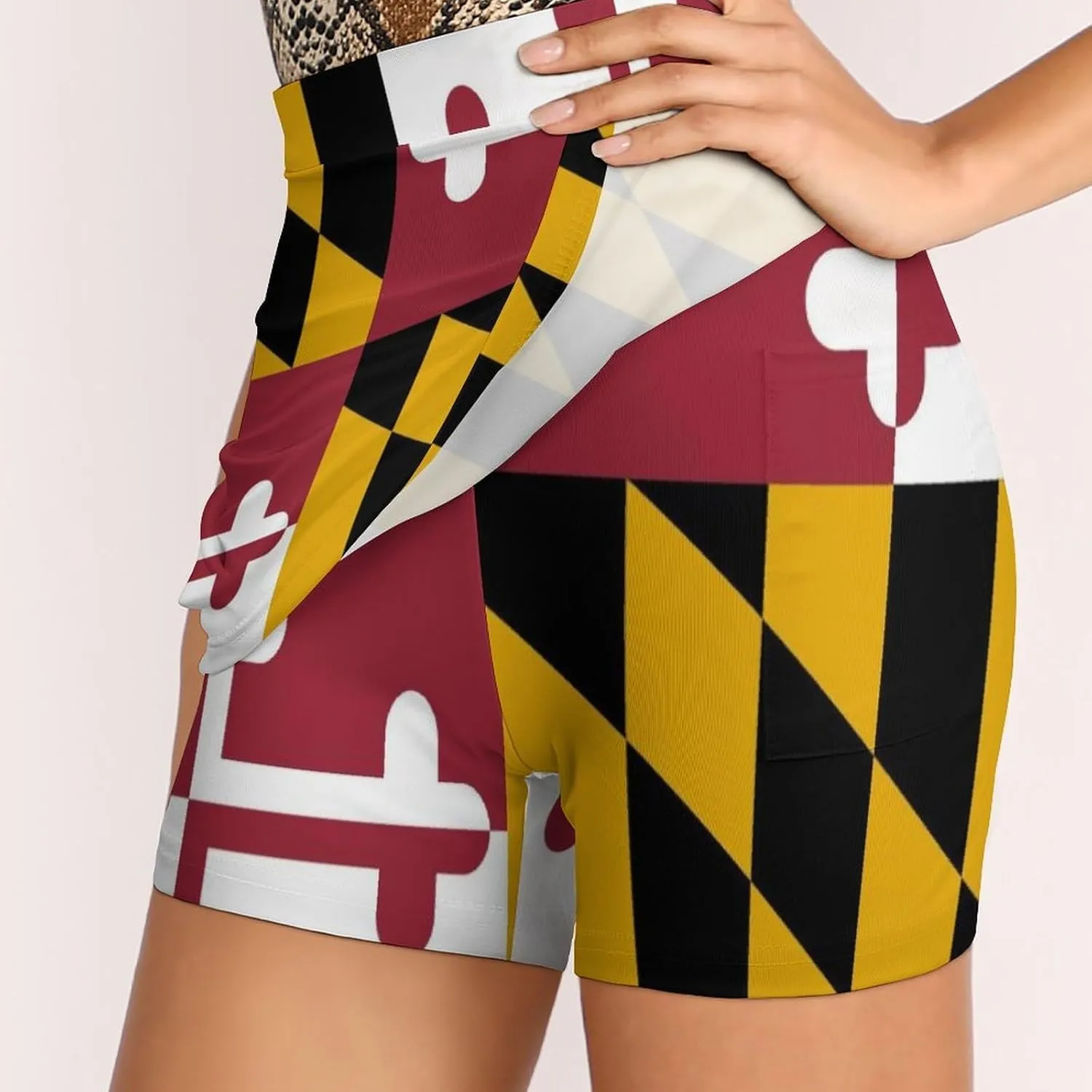 Women's High Waist A-line Short Trouser Skirt Casual Light Proof Trouser Skirt with Pocket S-3XL