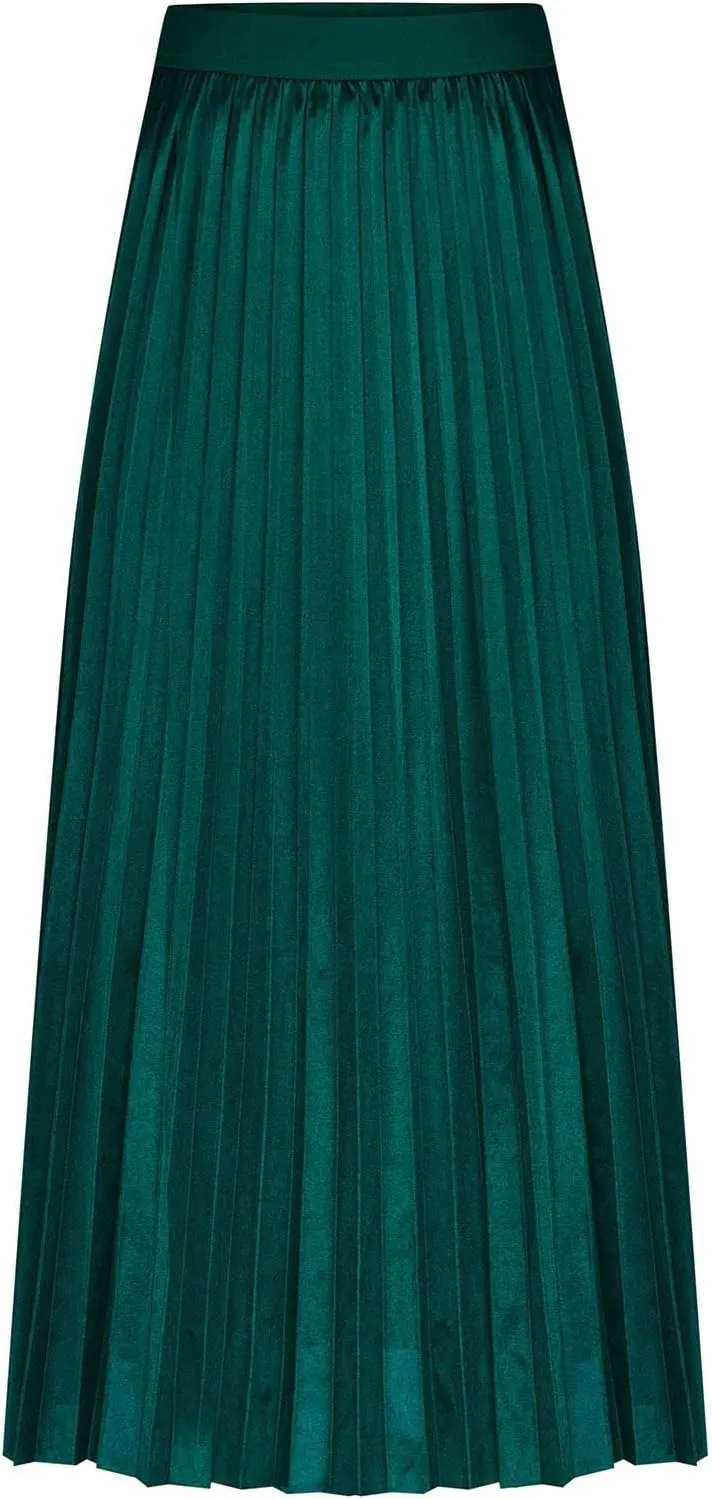 Womens Loose Fit Oversized Skorts for Women Faux Satin Pleated High Cut Plain Maxi Long 2024 Fashion Y2K