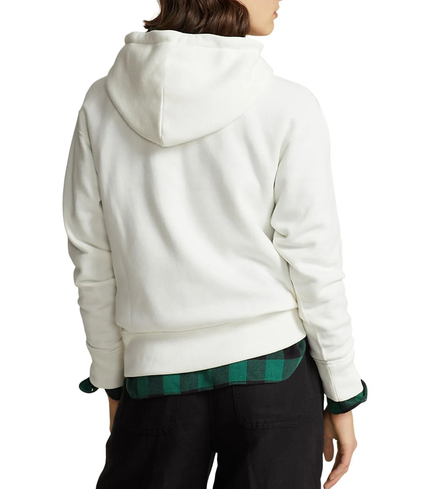 Women's Polo Bear Fleece Hoodie White
