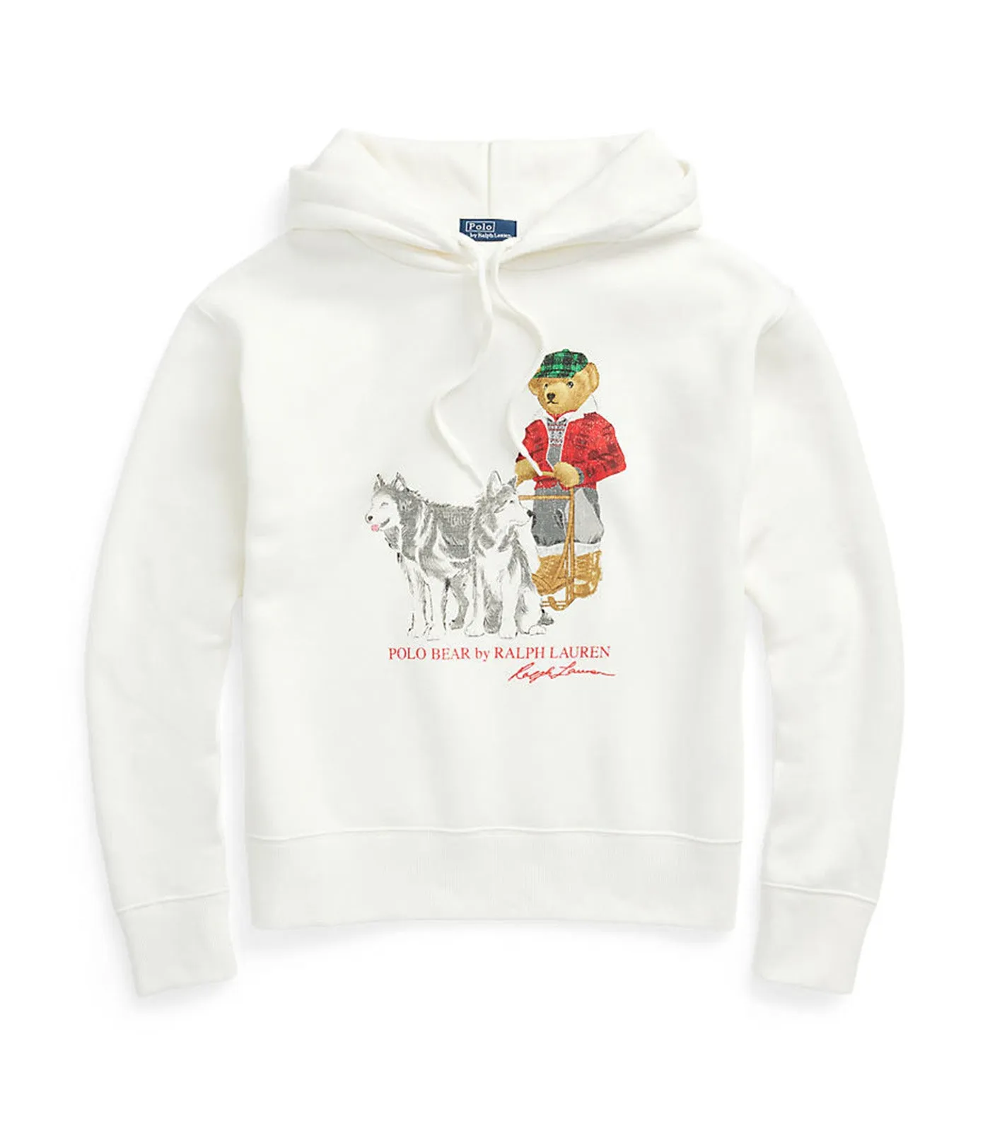 Women's Polo Bear Fleece Hoodie White