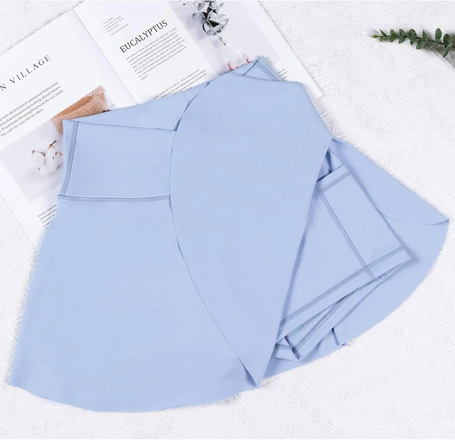 Womens Tennis Skirts with Shorts Cross Elastic High Waisted Tummy Control Golf Skort Gym Workout Skirts with Pocket